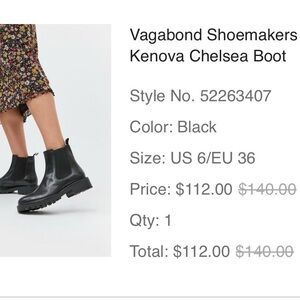 Vagabond Black Chelsea Ankle Boots